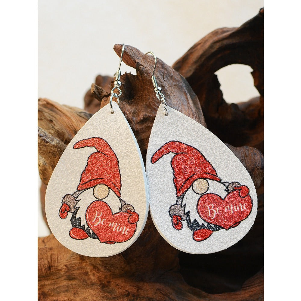 Wholesale Valentine's Day Dwarf Elf Leopard Print Earrings