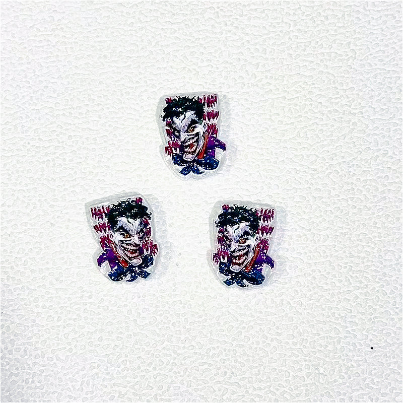 Wholesale 10pcs Dark Joker Trendy Cool Acrylic Beads