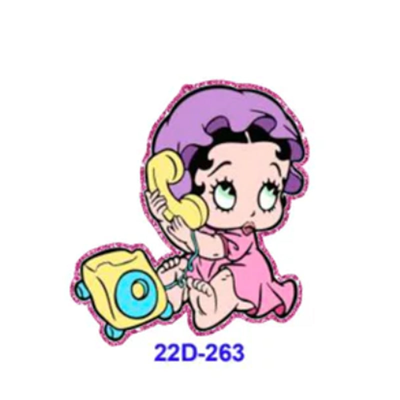 Wholesale 5 Pcs/10 Pcs/20 Pcs   Cute Cartoon Acrylic Flatbacks (Christmas/Girl/Western Style) for DIY Badge Reels & Phone Stands