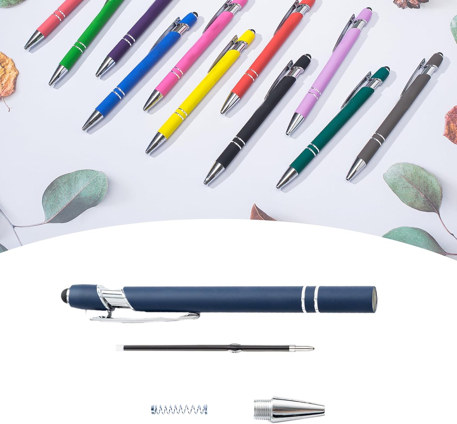 Wholesale 100pcs Multicolor Custom Ballpoint Pens with Custom Text MOQ200pcs