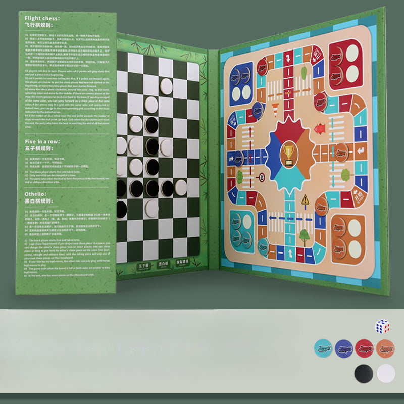 Wholesale Bookclip Style Magnetic Multifunctional Game Chess Flying Chess Chess Gobang