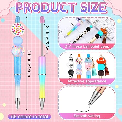 Wholesale 5 Sets 150pcs Beadable Pens Shipping From Local Warehouse in The United States