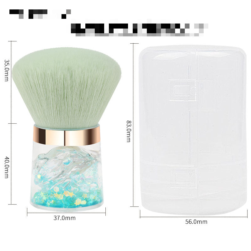 Wholesale Beauty Tools Single Crystal Mountain Loose Powder Brush Blush Brush Flower Nail Dust Brush Makeup Brush