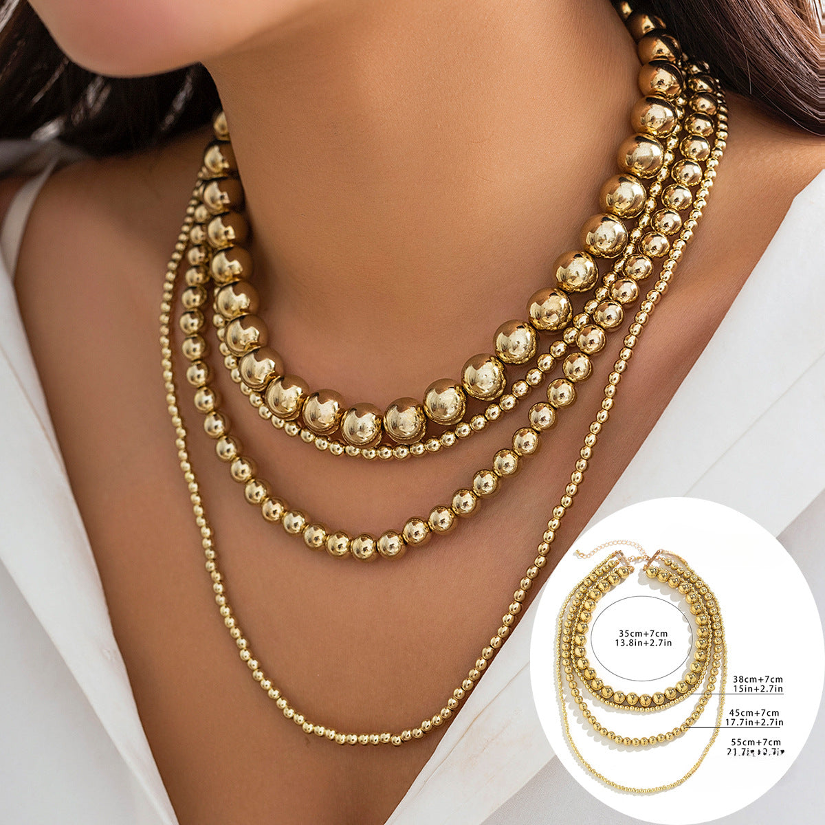 Wholesale of Multi-layer Round Pearl Layered Necklaces