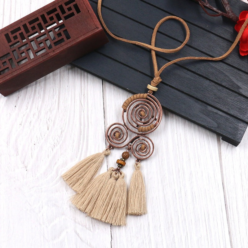 Wholesale Alloy Creative Tassel Long Necklace