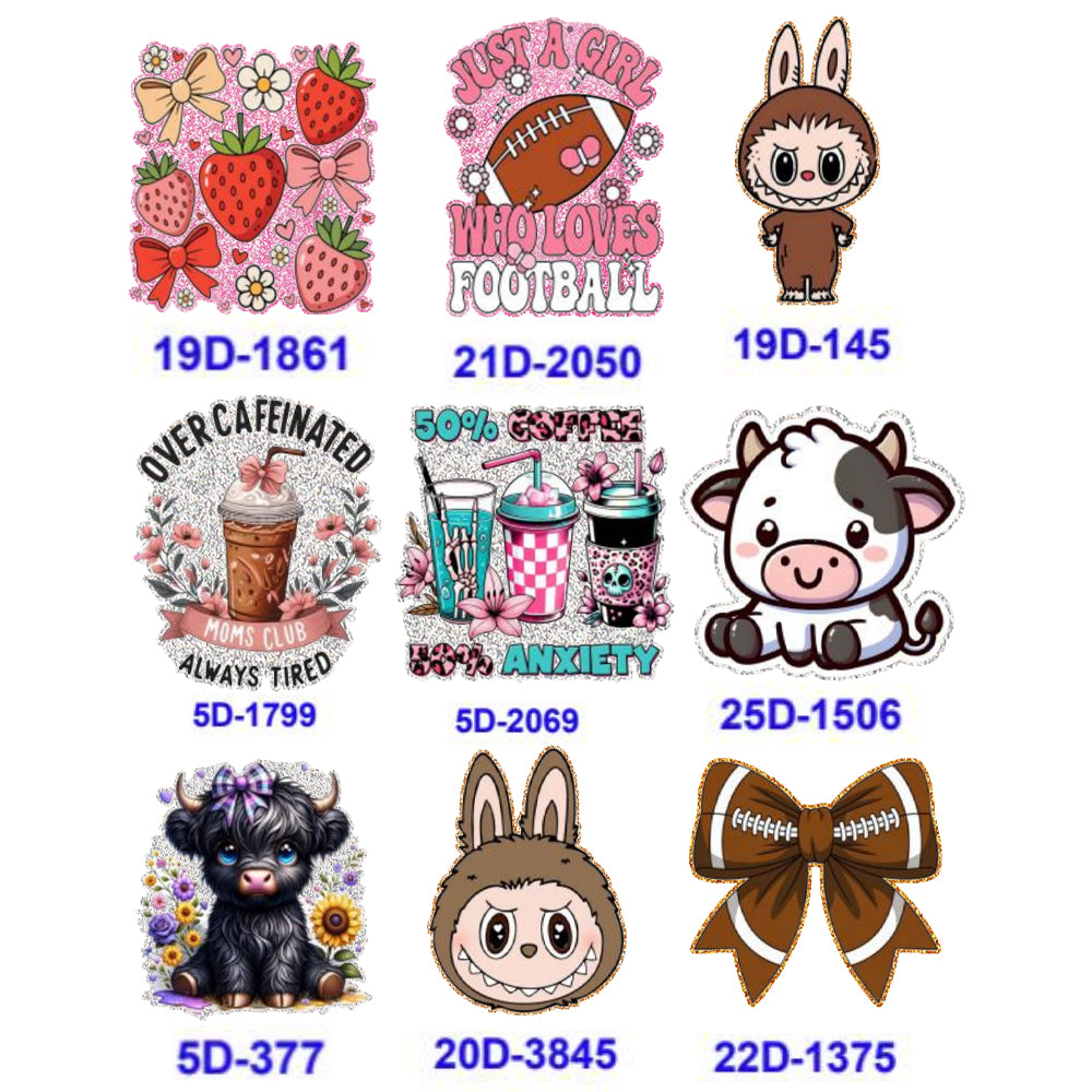 Wholesale 5/10/20 Pcs Cute Cartoon Acrylic Flatbacks (Strawberry / Football / Cow) for DIY Badge Reels & Phone Stands