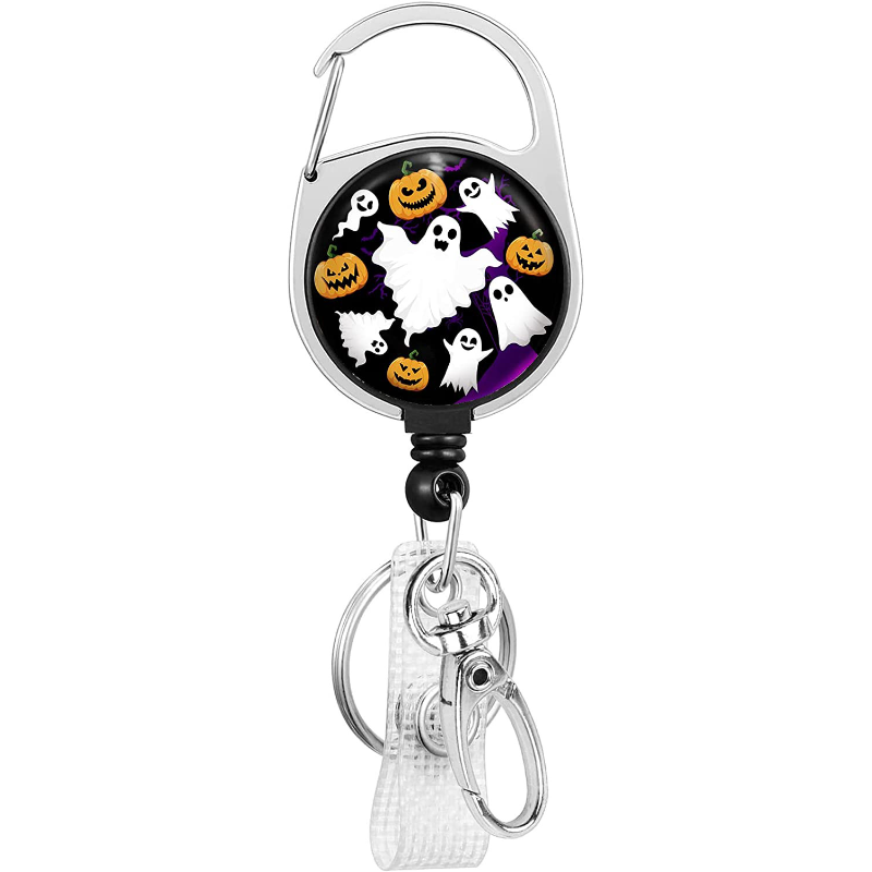 Wholesale ABS Halloween Pumpkin Roll Up Keychain