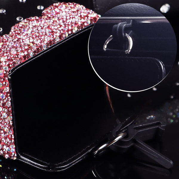 Wholesale Car Inlaid Rhinestone Air Outlet Storage Bag Bucket Storage Box