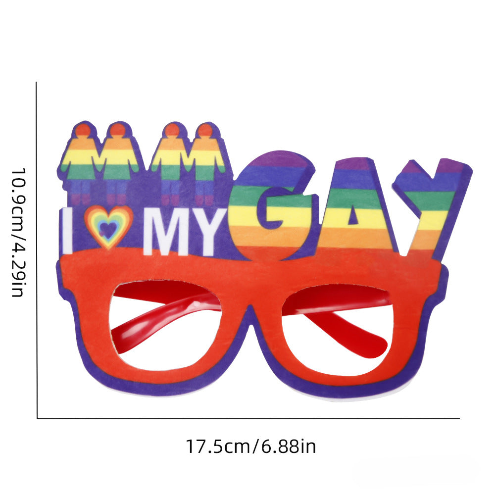 Wholesale LGBT Plastic Party Decoration Supplies Rainbow Glasses