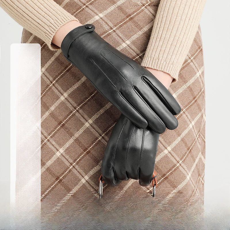 Wholesale Autumn and Winter Women's Windproof and Warm Sheepskin Glove