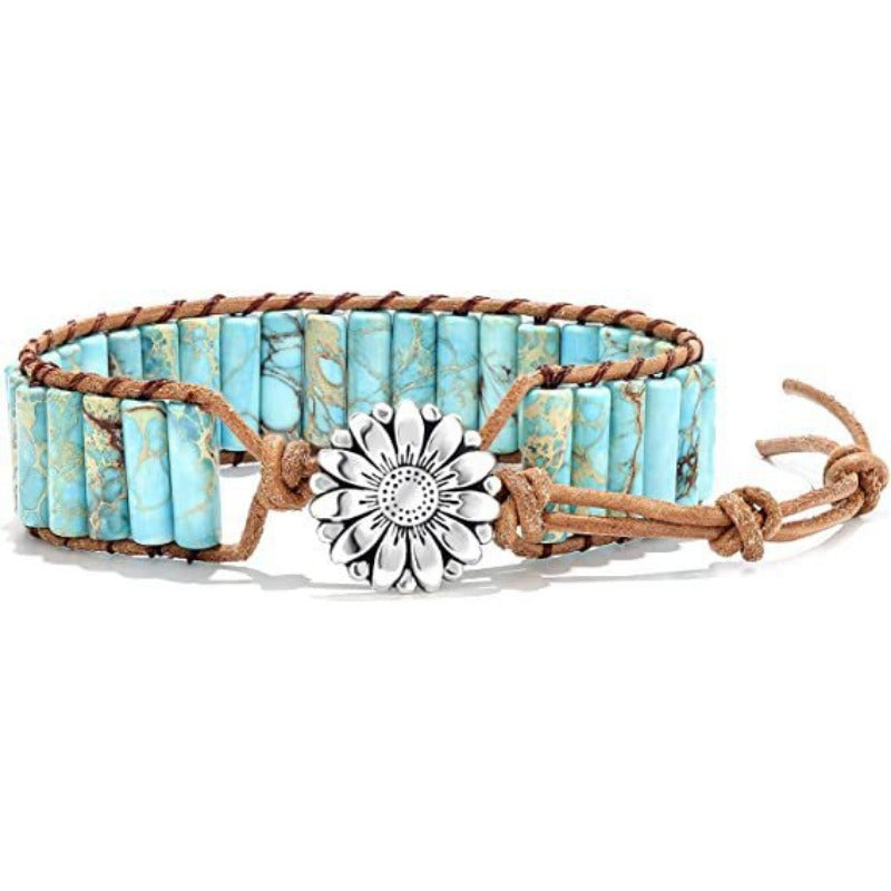 Wholesale Handmade Woven Leather Zircon Bracelets