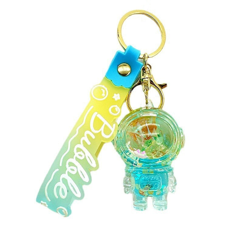 Wholesale Cartoon Colorful Quicksand Bottle Acrylic Liquid Keychain