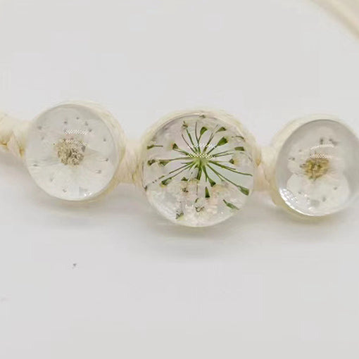 Wholesale Cherry Blossom Hand-woven Real Flower Bracelet