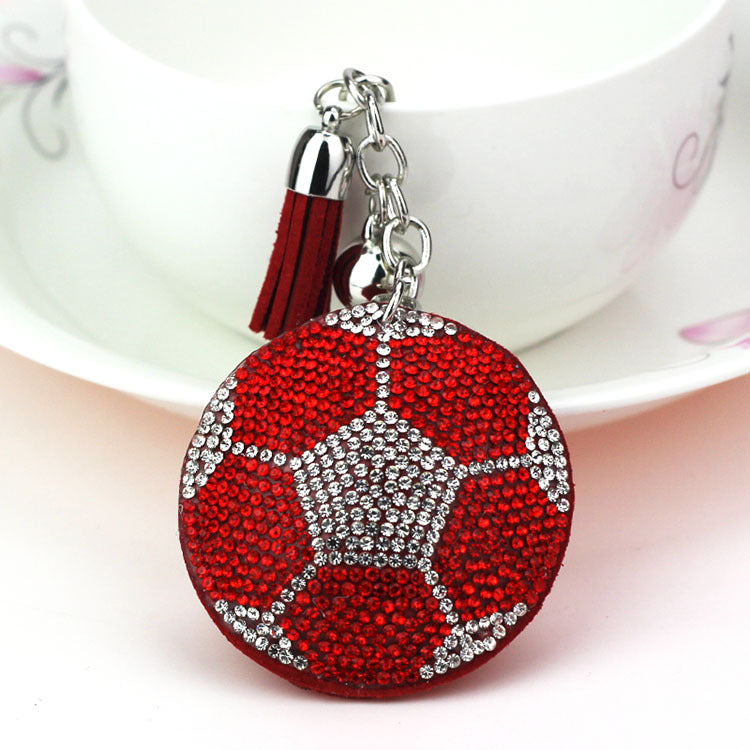 Wholesale Alloy Diamond Studded Football Keychains