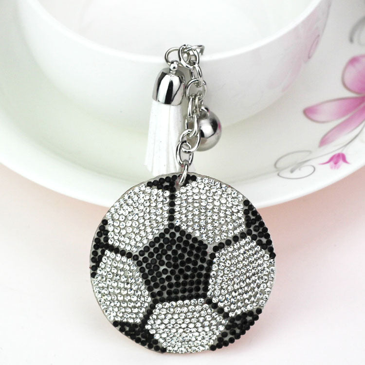Wholesale Alloy Diamond Studded Football Keychains