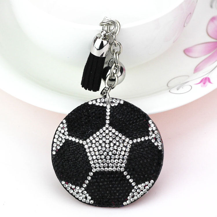 Wholesale Alloy Diamond Studded Football Keychains