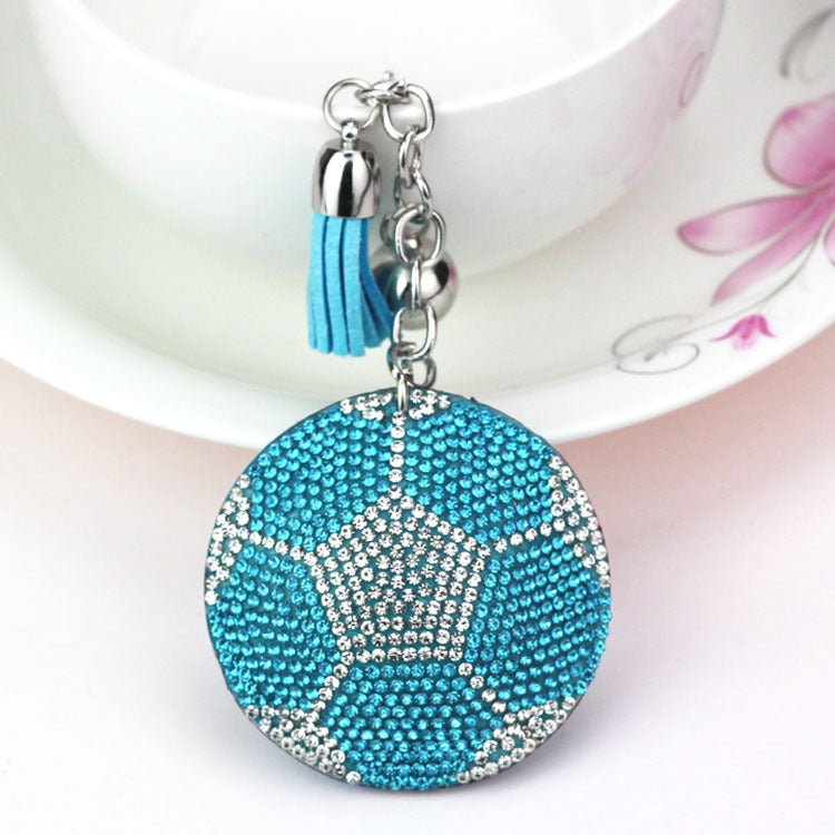Wholesale Alloy Diamond Studded Football Keychains