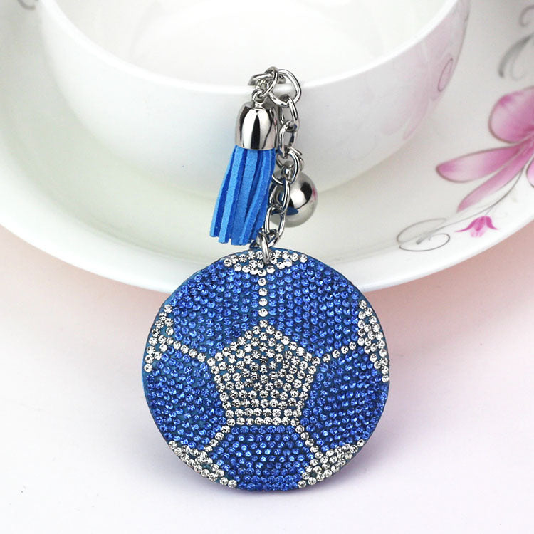 Wholesale Alloy Diamond Studded Football Keychains