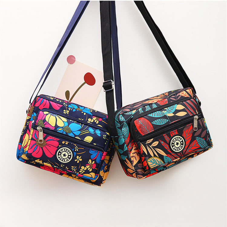 Wholesale Oxford Cloth Middle aged Flower Cloth Canvas Shoulder Bags