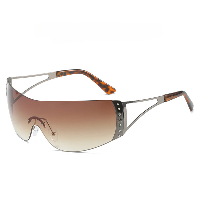 Wholesale Frameless One-piece PC Sunglasses