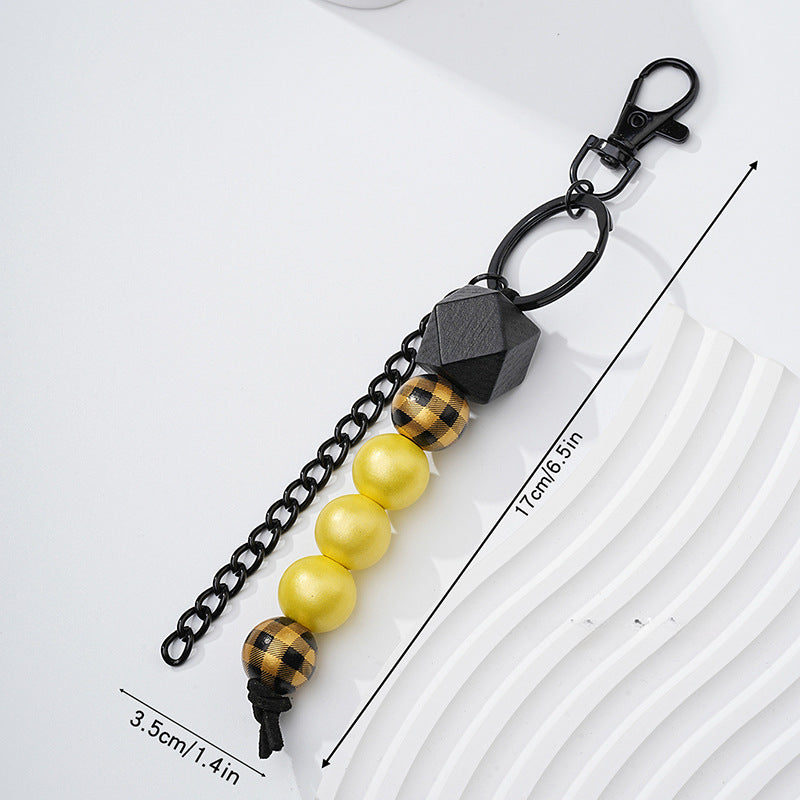 Wholesale Wooden Beads Beaded Keychain