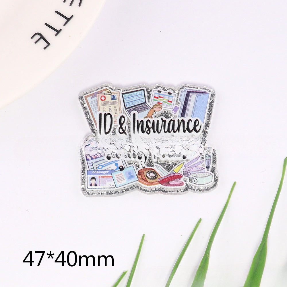 Wholesale 10pcs/pack Cartoon Acrylic Pin DIY Patch Accessories