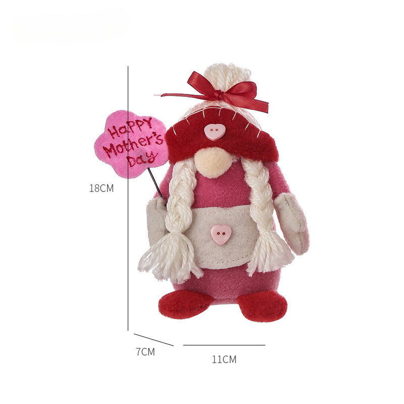 Wholesale Mother's Day Dolls Happy Mother's Day Pink Faceless Doll Plush Doll