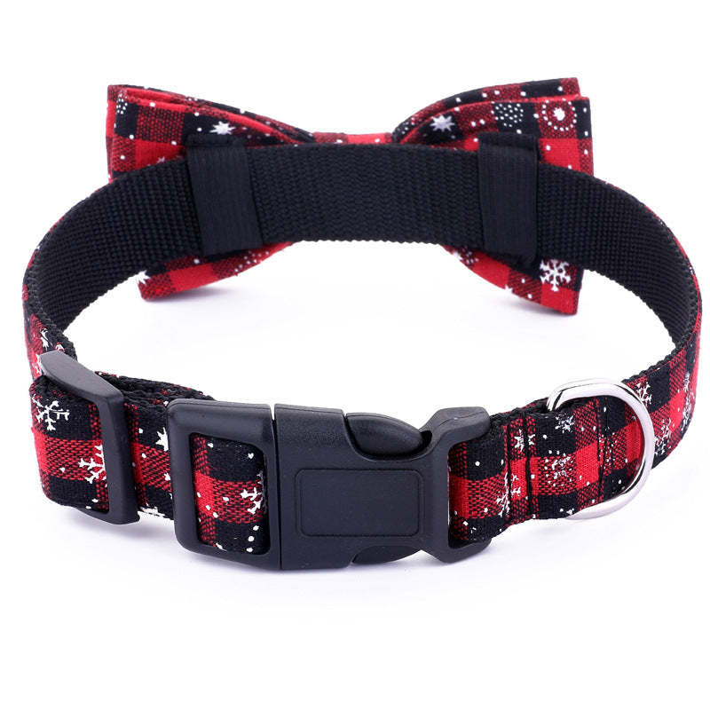Wholesale Christmas Snowflake Nylon Dog Collar