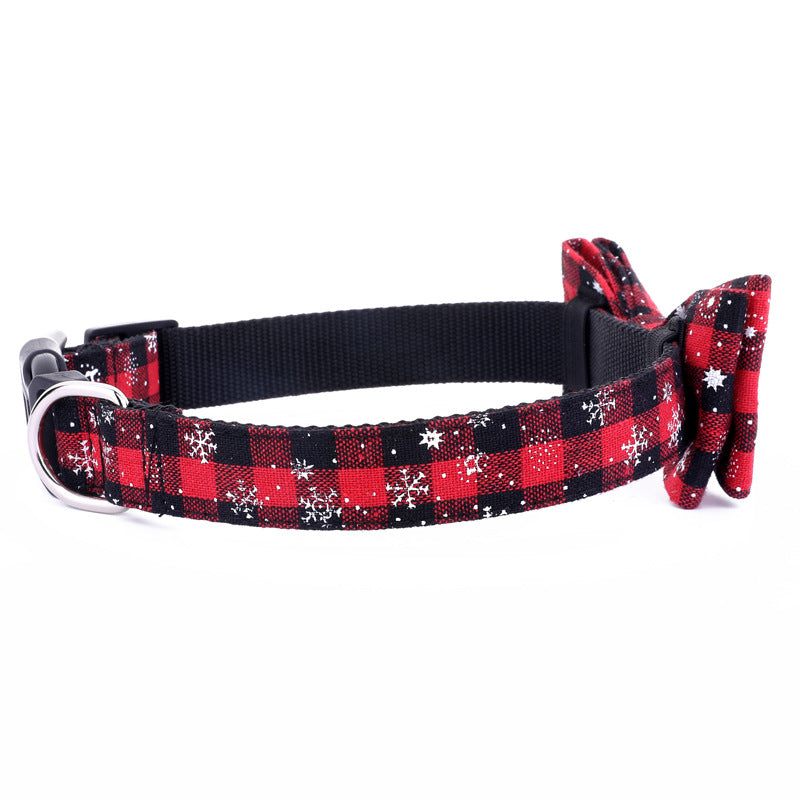 Wholesale Christmas Snowflake Nylon Dog Collar