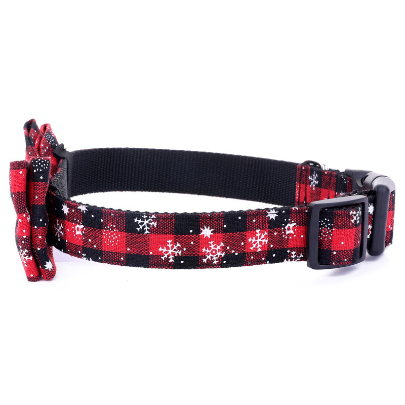 Wholesale Christmas Snowflake Nylon Dog Collar