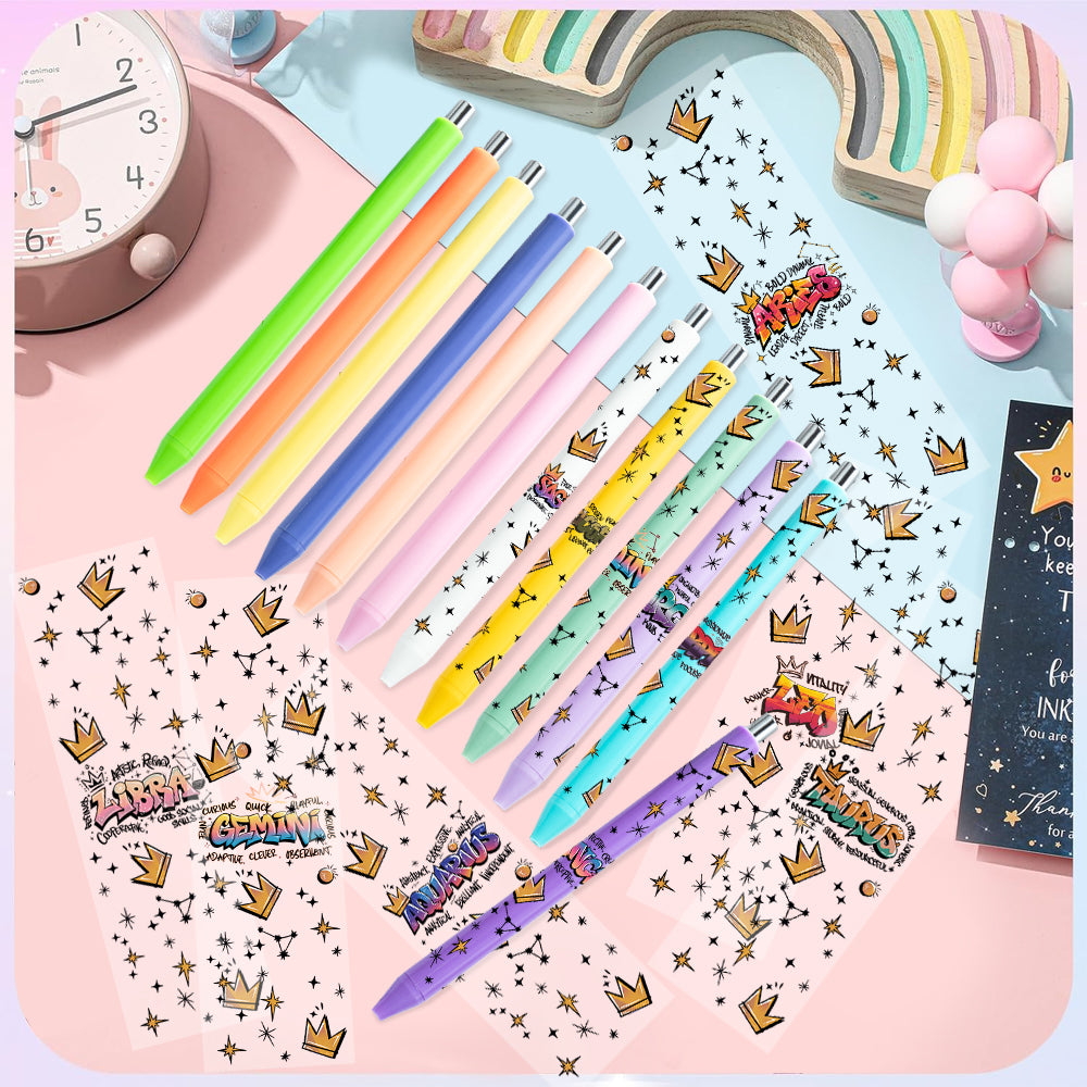 Wholesale 16pcs Twelve Zodiac Signs-2  Pen Stickers Wraps