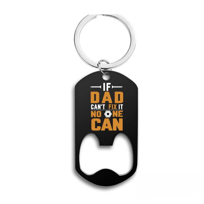 Wholesale Stainless Steel Father's Day Bottle Opener Keychain Keychain