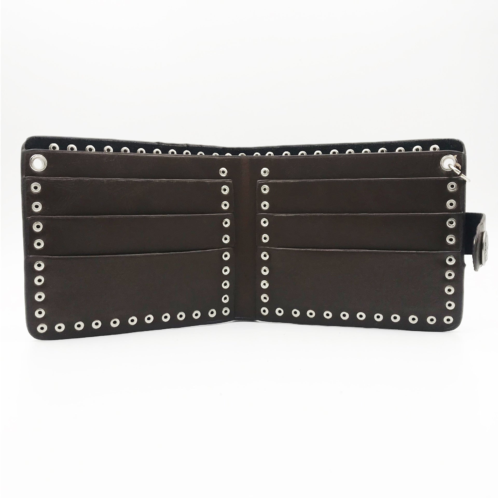 Wholesale PU Punk Men's Motorcycle Wallet Gothic Skull Wallet Cross Wallet with Chain