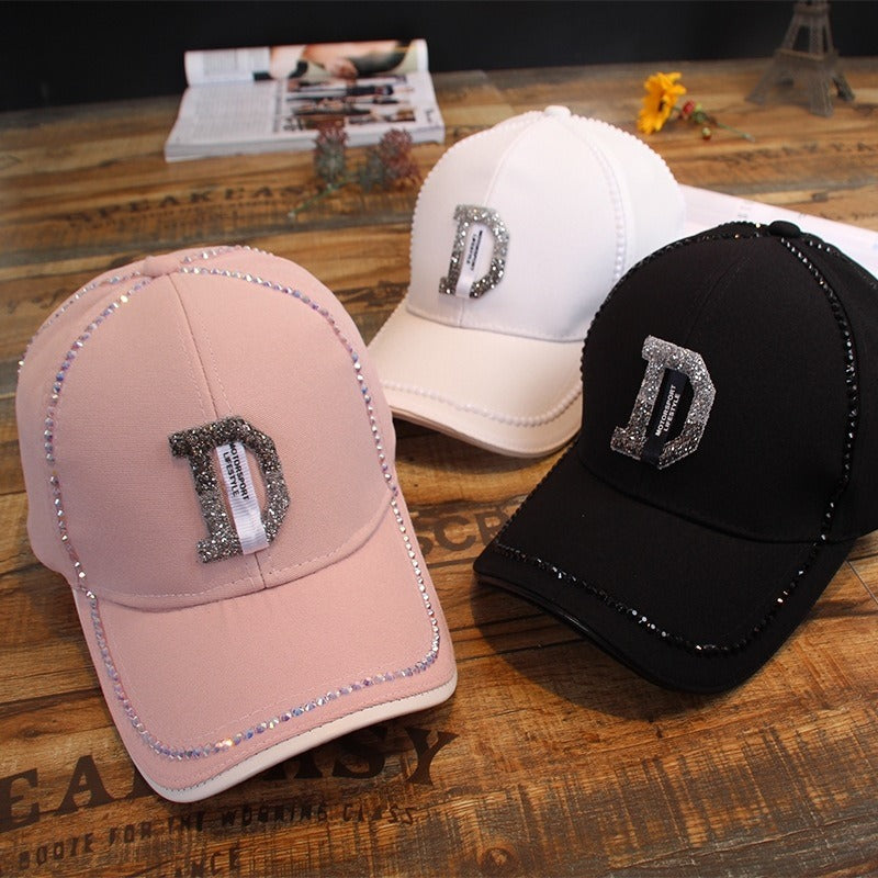 Wholesale Cotton Handmade Diamond Studded Baseball Caps