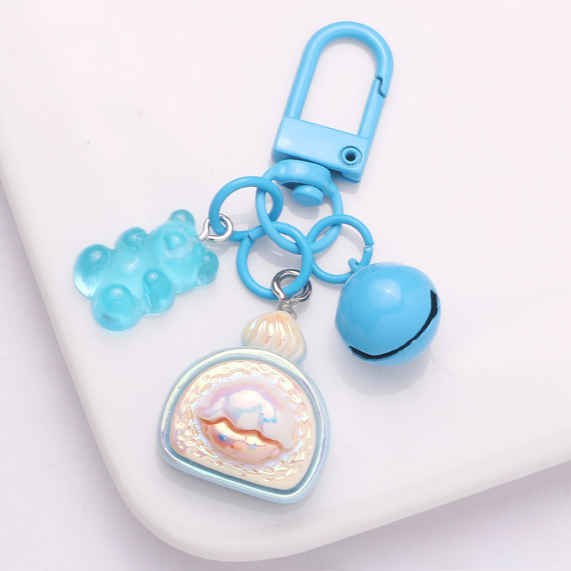 Wholesale Tong Resin Bunny Backpack Keychain