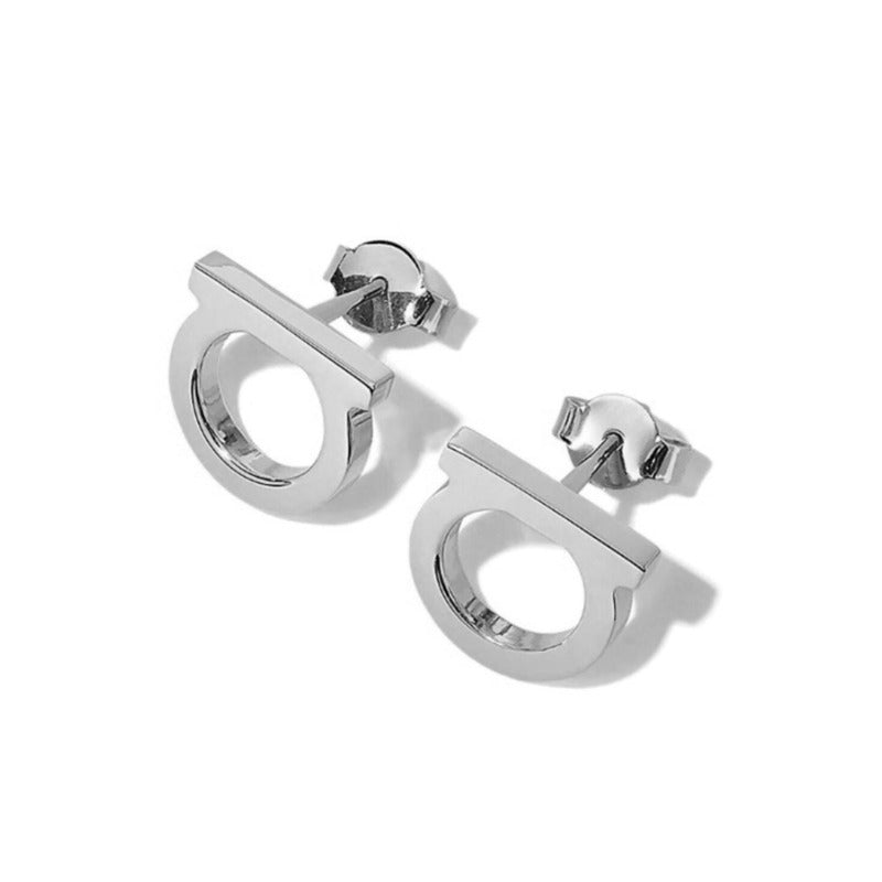 Wholesale English Letter D Stainless Steel Earrings