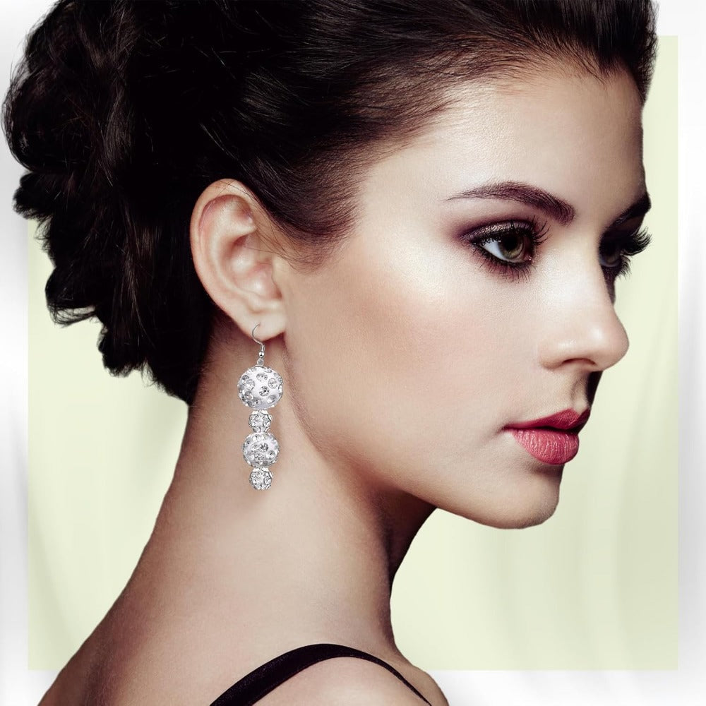 Wholesale 50 Pcs Rhinestones Beads 16mm, 12mm, 10mm, 8mm, 6mm Pave Disco Ball Beads Polymer Clay Czech Beads Round Crystal Diamond Glitter Beads for Bracelet Necklace Earring Crafting Jewelry Making