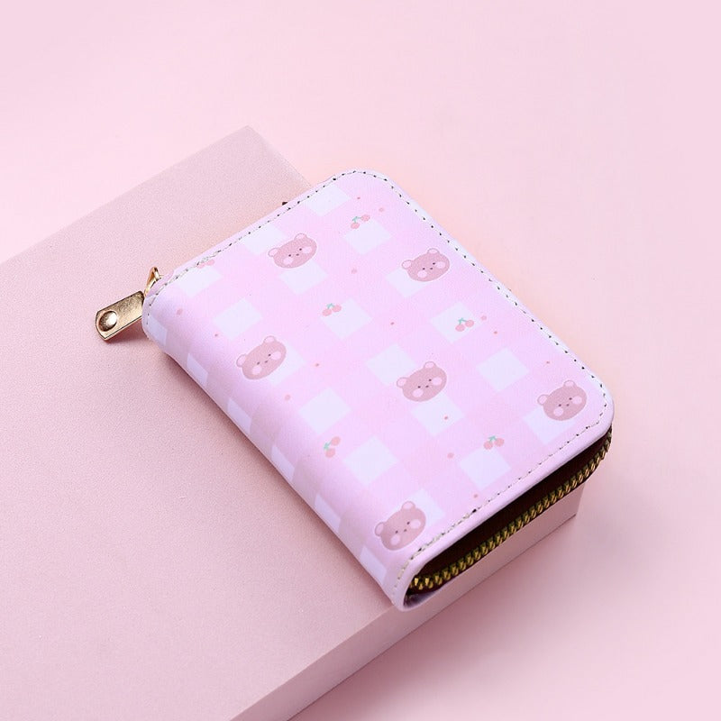 Wholesale PU leather cute cow pattern coin purse