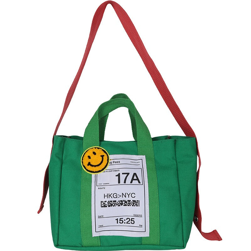 Wholesale Cute One-shoulder Casual Candy-colored Canvas Bag