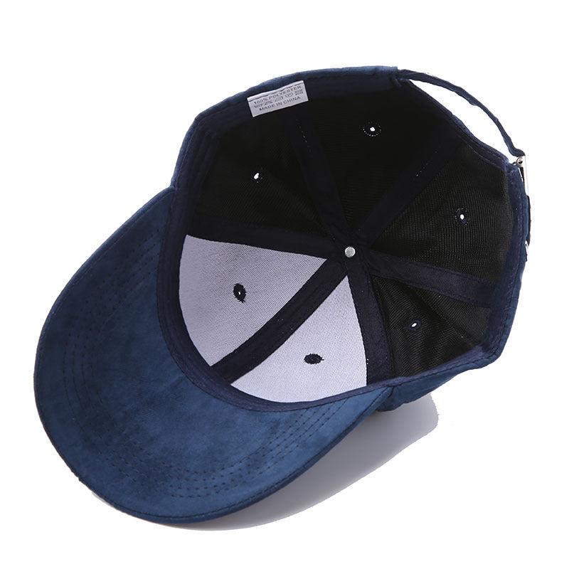 Wholesale Leather Autumn Winter Suede Glossy Baseball Cap