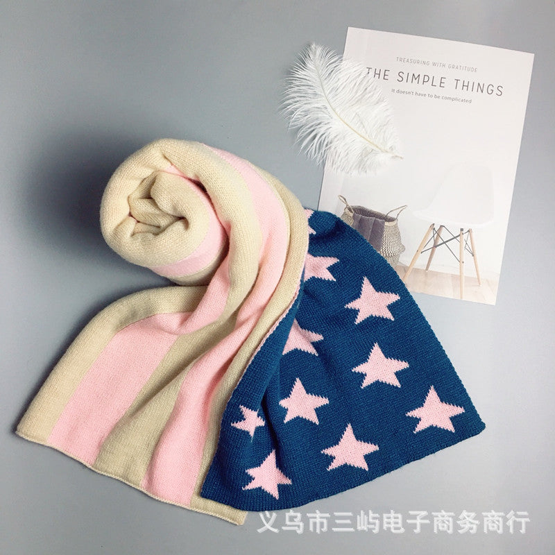 Wholesale Thickened Double-sided Knitted Jacquard National Flag Scarves