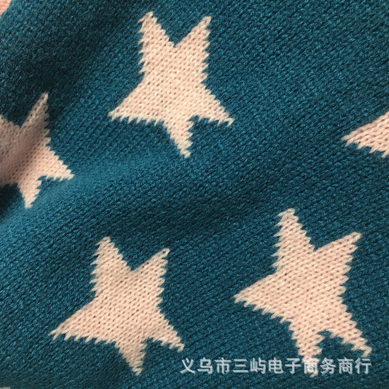 Wholesale Thickened Double-sided Knitted Jacquard National Flag Scarves