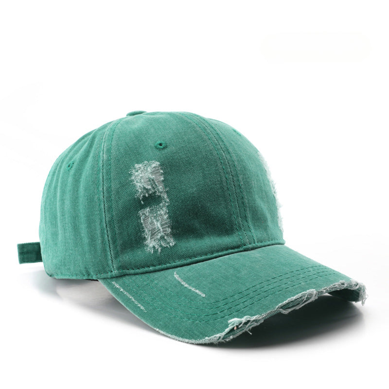 Wholesale Cotton Washed Hole Solid Color Light Plate Baseball Cap