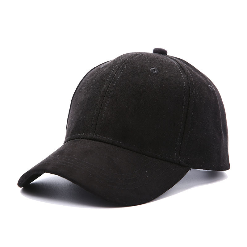 Wholesale Leather Autumn Winter Suede Glossy Baseball Cap