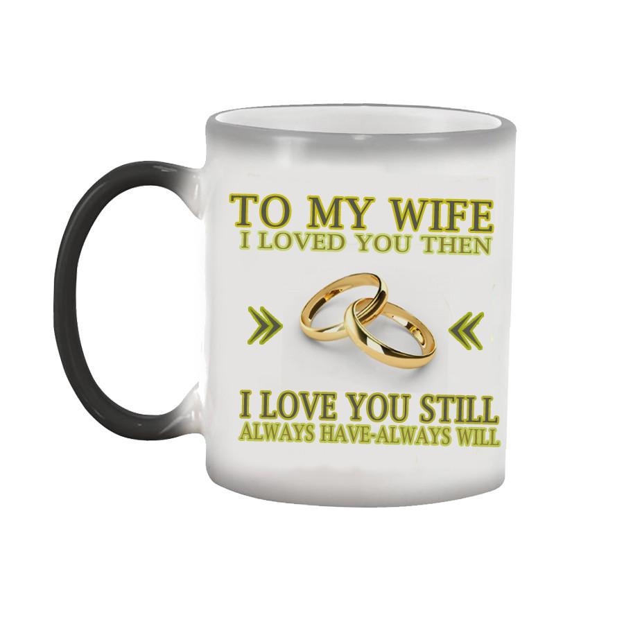 Wholesale Rings Wives Husbands Color Changing Ceramic Mugs