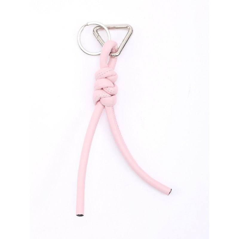 Wholesale Triangle PU Hand Woven Diamond Knot Keychains