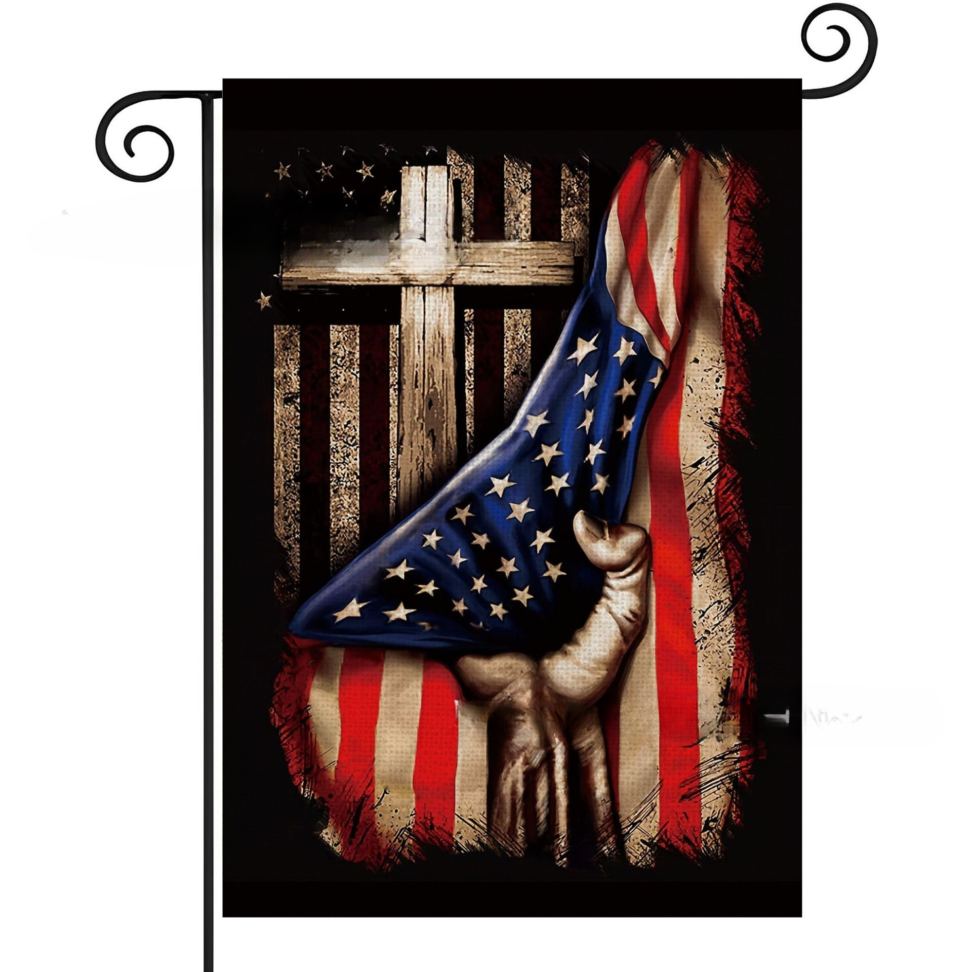 Wholesale Linen Fourth of July Garden Flags