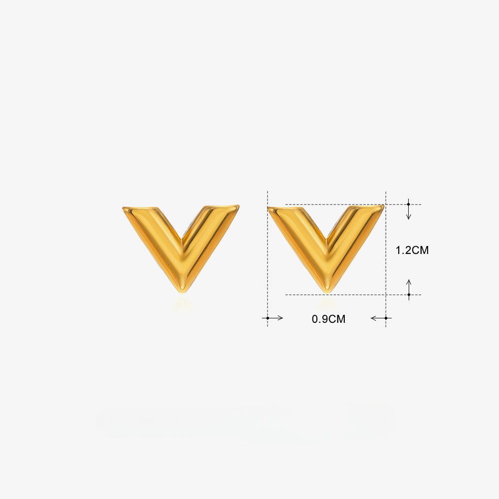 Wholesale V-shaped Gold Stainless Steel Set