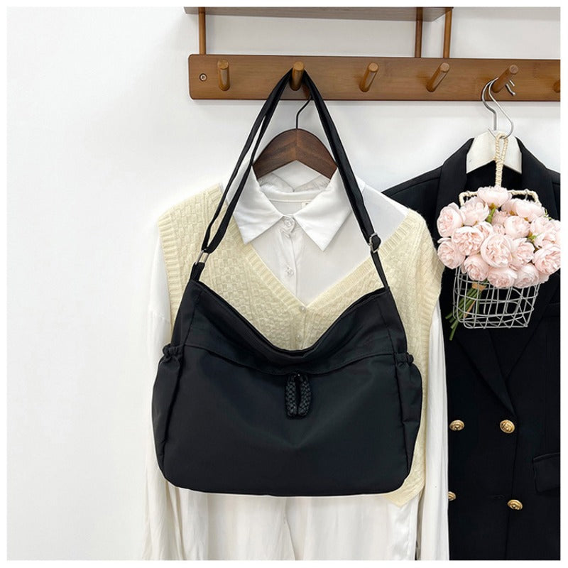 Wholesale Casual Large Capacity Canvas Commuting High-end Feel Tote Versatile Nylon Cloth Shoulder Bags