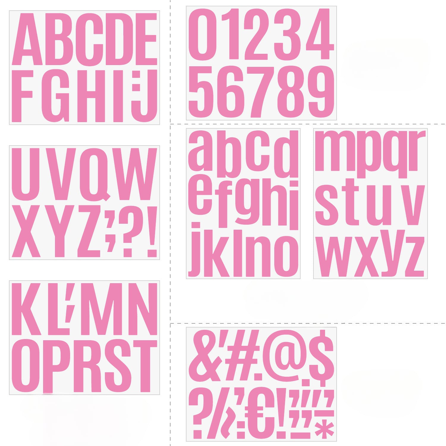 Wholesale 20PCS/PACK Self-adhesive 4-inch 10cm Uppercase and Lowercase Letter Symbol Number Stickers